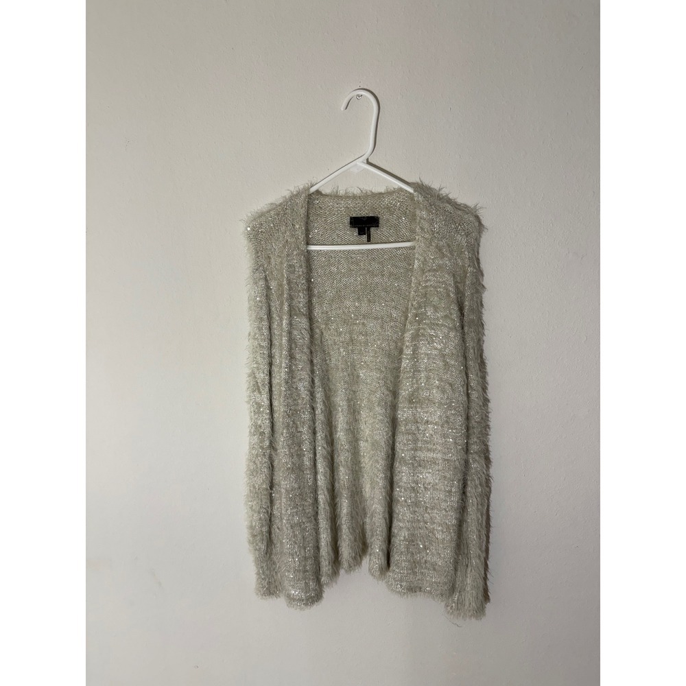 DS by Supply Shimmer Sparkle Fuzzy Cardigan Sweater M M